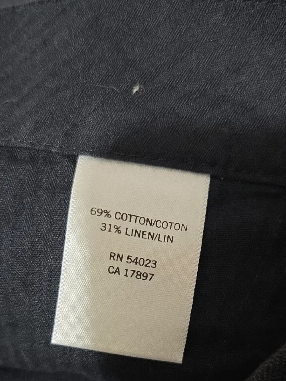 NWT Mens Banana Republic Navy Blue Chinos Linen Cotton Blend Size 36x30